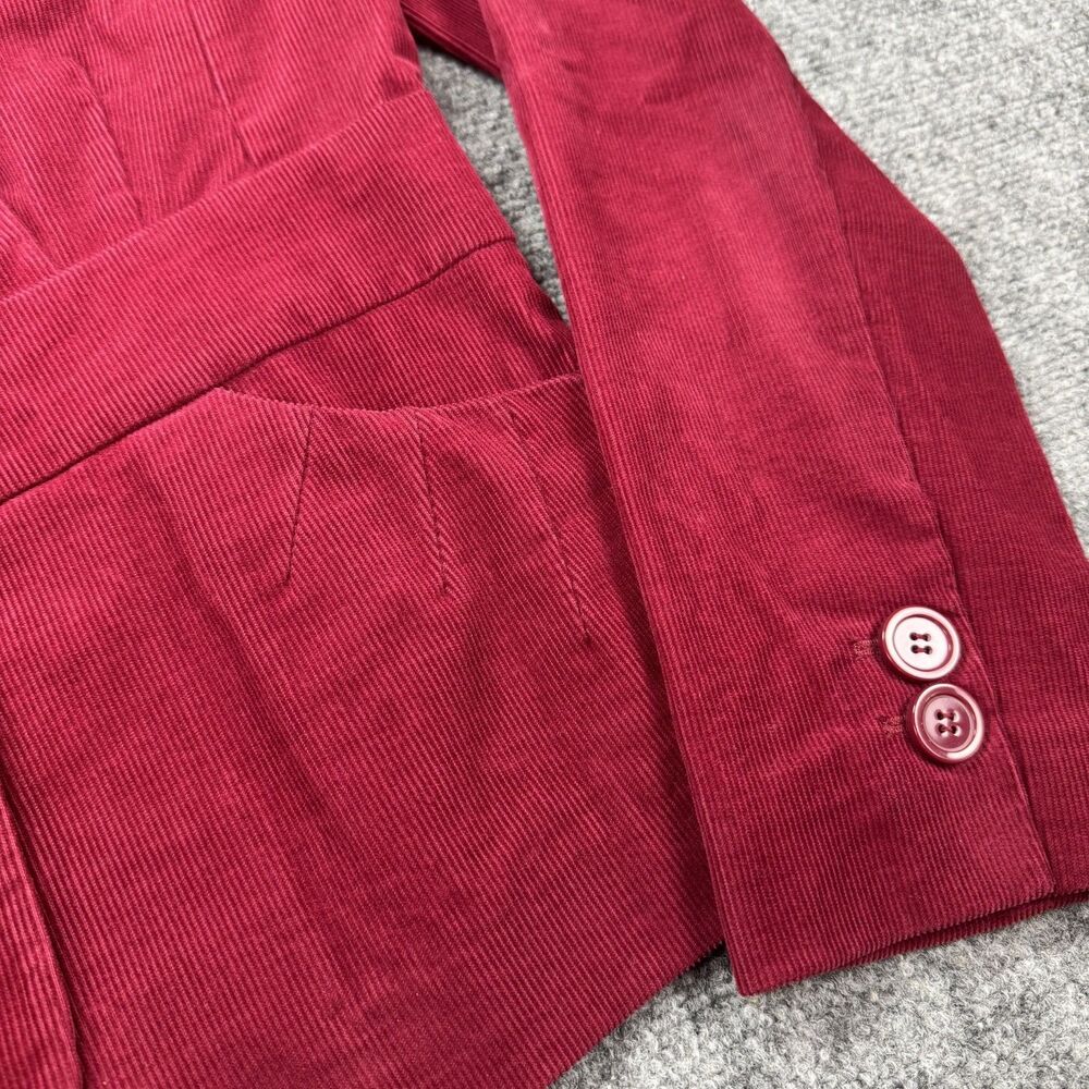 Halogen Women's Pink Corduroy Blazer Jacket Size L Cotton Stretch Career - Picture 9 of 12